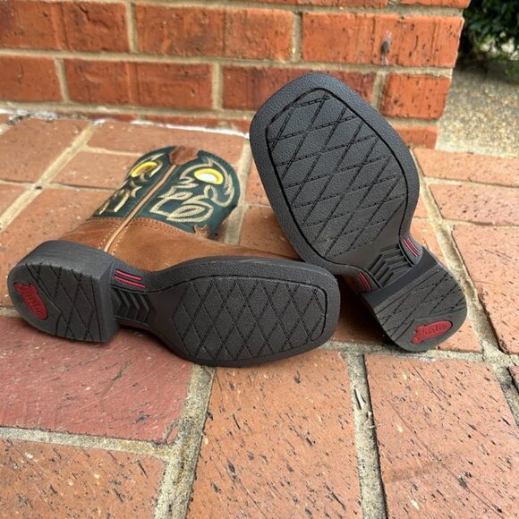 Justin Bowline Junior Brown Wide Square Toe Boot - Picture 4 of 5